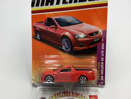 MatchboxSports Cars #2 08 Holden VE UTE SSV Red 209B Hot on Sale