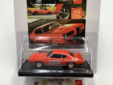 M2 Machines Auto Driver The Judge 1969 Pontiac GTO Judge Orange R80 190F Fashion