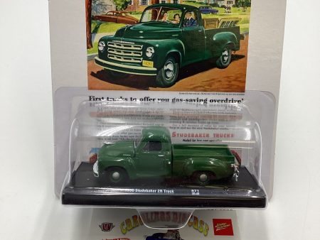 M2 Machines Auto Drivers 1950 Studebaker 2R Truck Green R71 190H For Discount