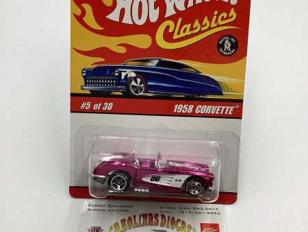 Hot Wheels Classics Series 2 #5 1958 Corvette Pink SR For Sale