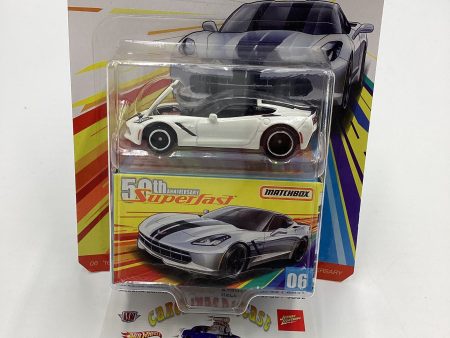 Matchbox 50th Anniversary Superfast #6 16 Corvette Stingray White 169C on Sale