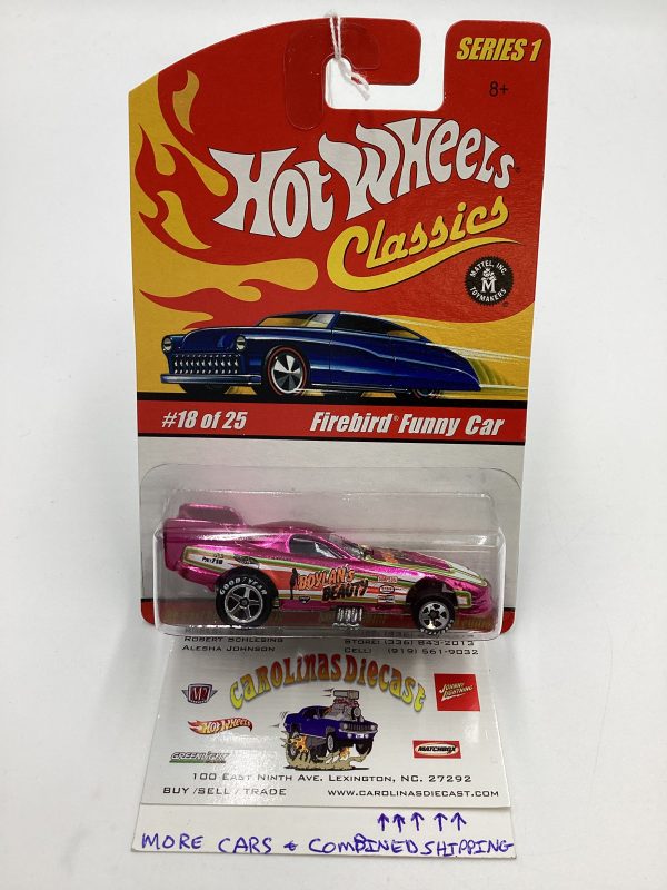 Hot Wheels Classics Series 1 #18 Firebird Funny Car Pink SR Online Hot Sale