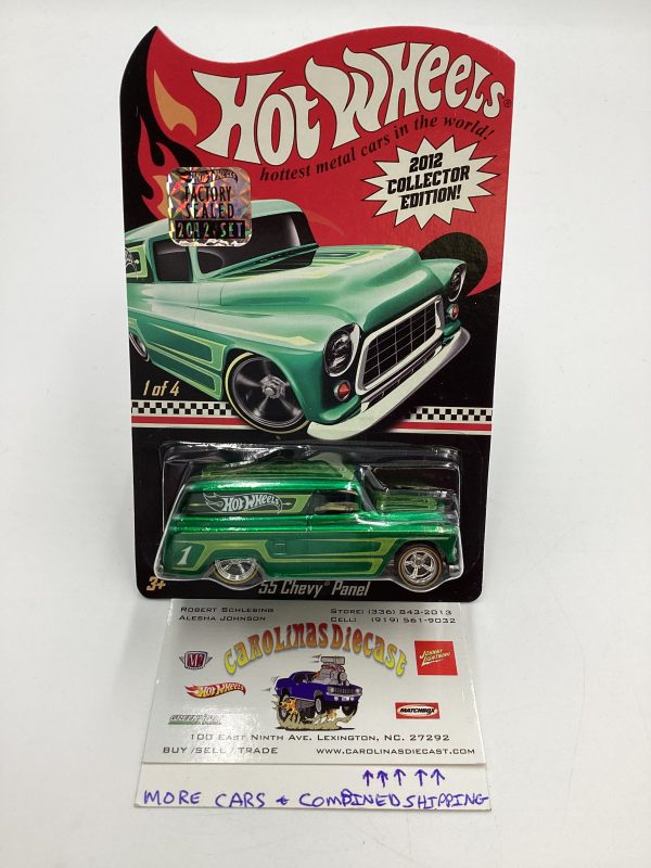 2012 Hot Wheels RLC Kmart Mail in #1 55 Chevy Panel Green Factory Sealed W Protector Online