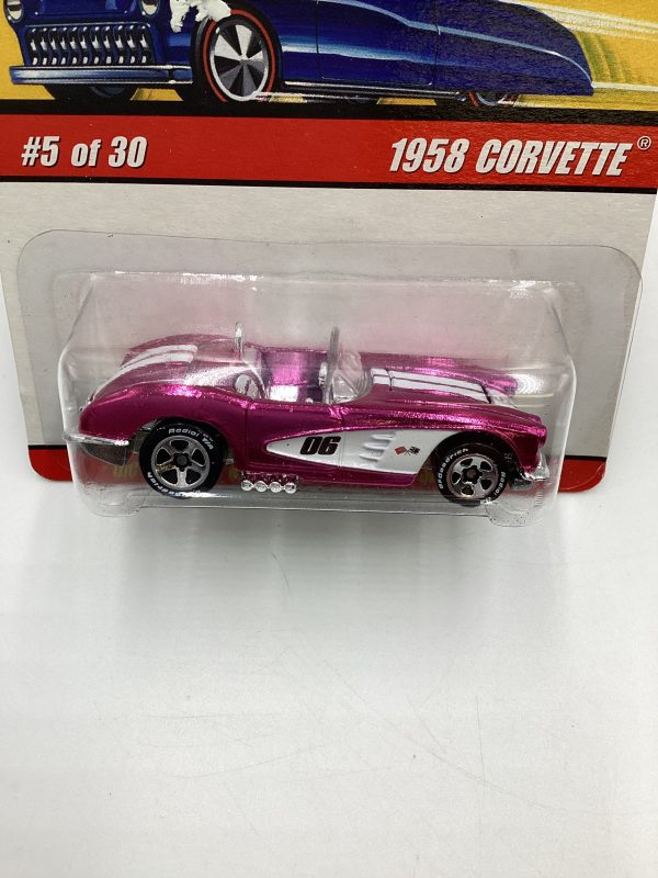 Hot Wheels Classics Series 2 #5 1958 Corvette Pink SR For Sale