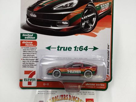 2024 Auto world 7-Eleven Exclusive Release 2 Version A 2010 Chevy Corvette Z06 Red Ultra Red Chase W protector Sale