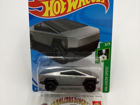 2022 Hot Wheels Green Speed #177 Tesla Cybertruck with protector Supply