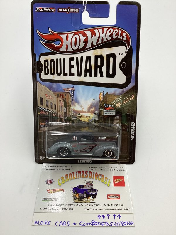 Hot Wheels Boulevard Legends 41 Willys Gray Silver SR Online Hot Sale