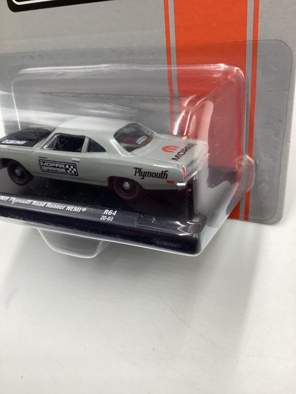 M2 Machines Auto Driver Mopar Garage 1969 Plymouth Road Runner Hemi Grey R64 193A For Discount