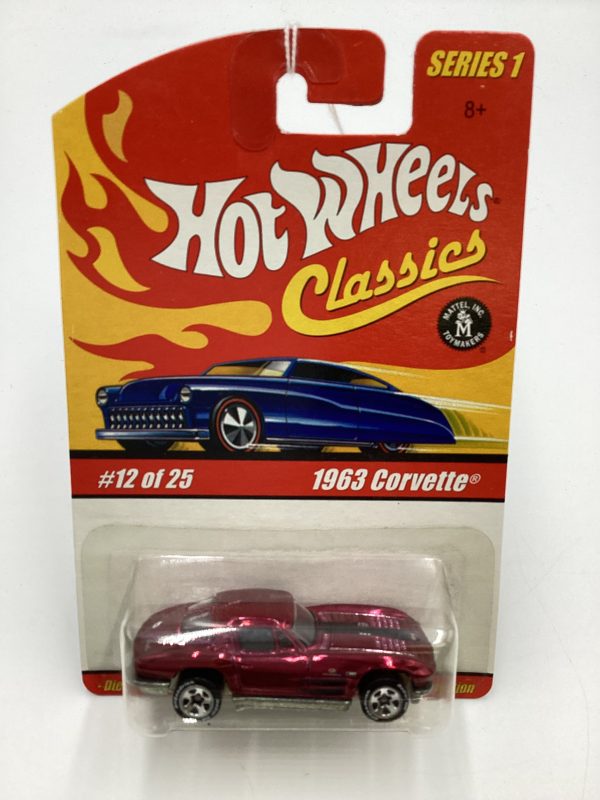 Hot Wheels Classics Series 1 #12 1963 Corvette Magenta SR Cheap