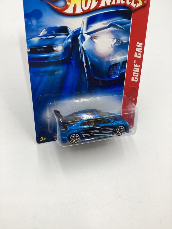 2007 Hot wheels #100 Code Cars Blue Honda Civic Si SR Cheap