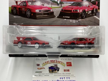 Hot Wheels Premium 2 pack Target Nissan Skyline Silhouette & LB-ER34 Super Silhouette Nissan Skyline For Cheap