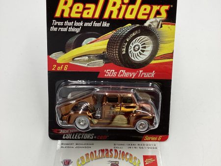 2007 Hot Wheels Real Riders RLC #8528 11000 Series 6 2 6 ‘50s Chevy Truck Copper W Protector Online Hot Sale