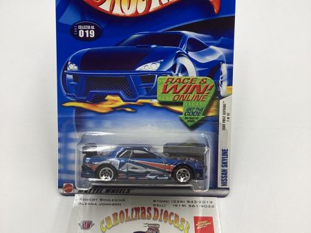 2002 Hot Wheels First Editions Collector #019 Nissan Skyline Blue 5SP Wheels Race and Win Card SR Discount