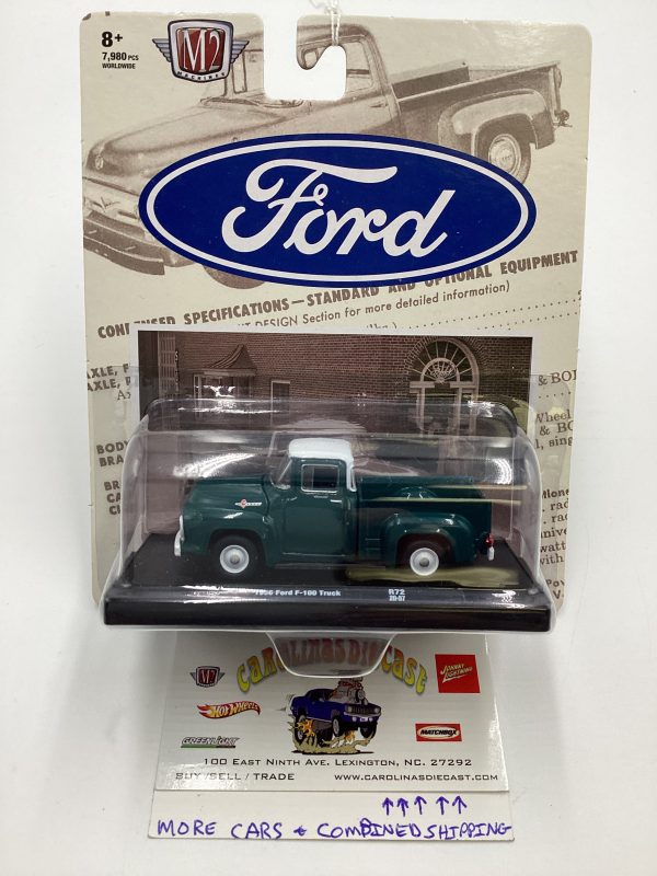 M2 Machines Auto Driver Ford 1956 Ford F-100 Truck Forest Green R72 190B Sale