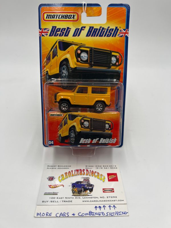 Matchbox Best Of British #4 Defender 90 Yellow Discount