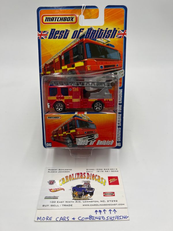 Matchbox Best Of British #6 Dennis Sabre Fire Engine Red 169i Online