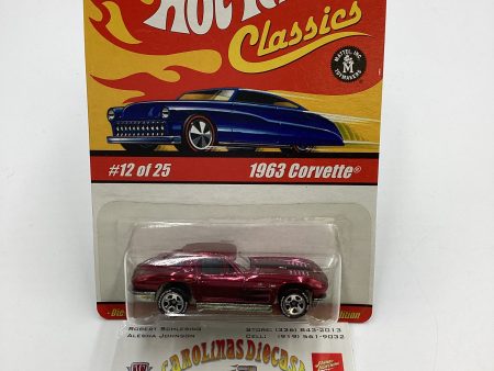 Hot Wheels Classics Series 1 #12 1963 Corvette Magenta SR Cheap