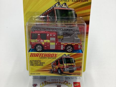 Matchbox Lesley Edition Dennis Sabre Fire Engine Red Back of Card Damage 169H Online now