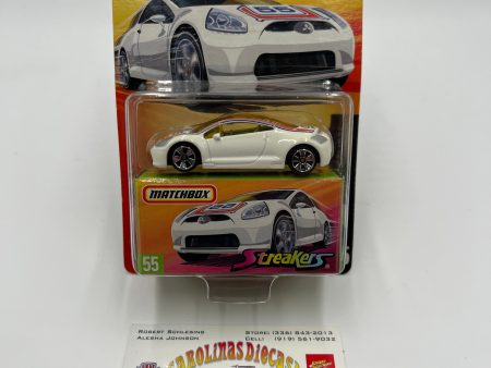 Matchbox Streakers #55 Mitsubishi Eclipse White Card Not Perfect (1) 173A For Sale