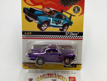 2006 Hot Wheels RLC Neo-Classic Series 5 #4 57 Chevy Purple #4453 11000 w Protector on Sale