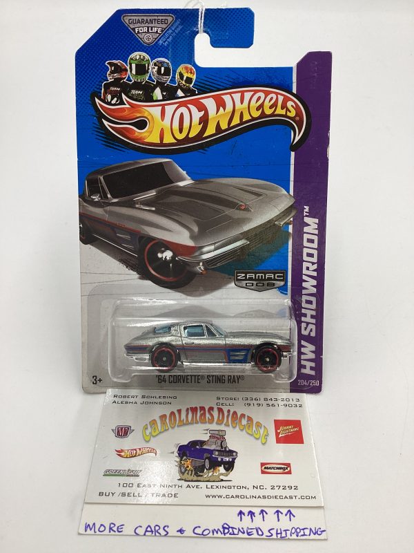 2013 Hot Wheels Zamac 008 #204 64 Corvette Stingray 146C Cheap