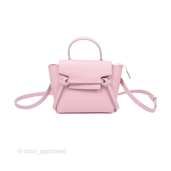 Celine Pico Belt Bag Rose Quartz Grained Calfskin Gold Hardware on Sale