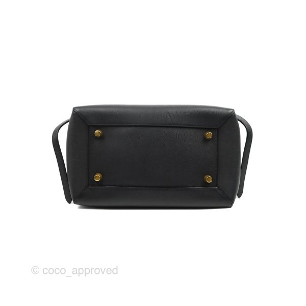 Celine Mini Belt Bag Black Grained Calfskin Gold Hardware Online Sale