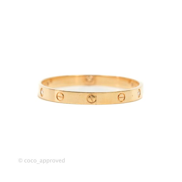 Cartier Love Bracelet 4 Diamond Rose Gold Sale