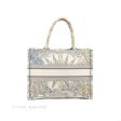 Christian Dior Medium(Old Small) Book Tote White Multicolor Rêve d Infini Embroidery For Cheap