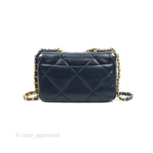 Chanel 19 Small Navy Lambskin Mixed Hardware For Discount