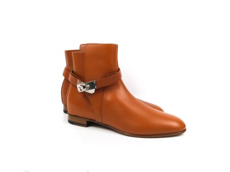 Hermès Neo Ankle Boots Naturel Calfskin Size 39 For Discount