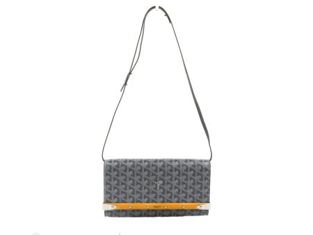 Goyard Monte-Carlo PM Clutch with Strap Grey Goyardine Canvas Online now