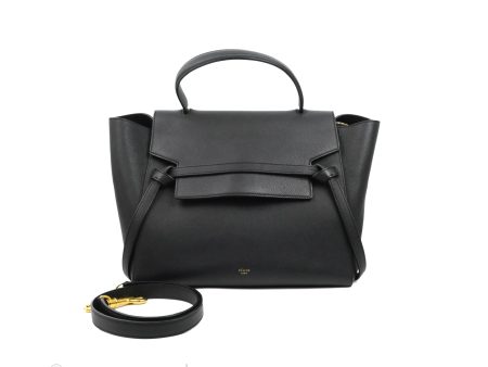 Celine Mini Belt Bag Black Grained Calfskin Gold Hardware Online Sale