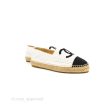 Chanel Espadrille Black White Tweed Size 39 Online Hot Sale