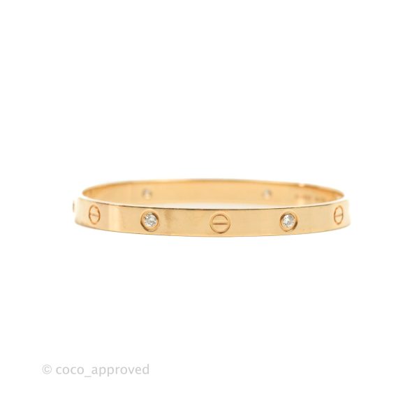 Cartier Love Bracelet 4 Diamond Rose Gold Sale