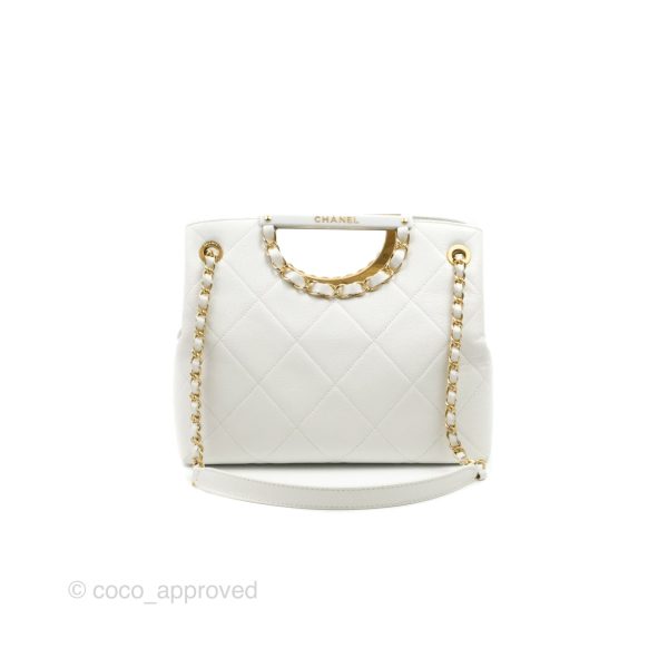 Chanel A Real Catch Shopping Bag White Caviar Supply