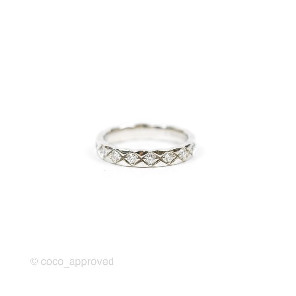 Chanel Coco Crush Ring Diamond White Gold Mini Version Size 48 Online Sale