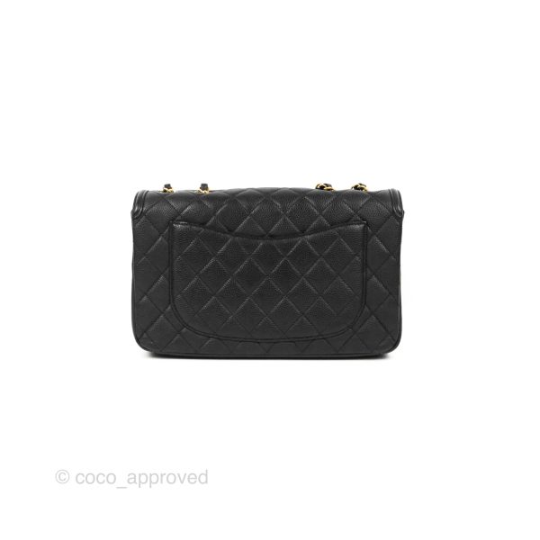 Chanel Quilted Medium CC Filigree Flap Black Caviar For Discount