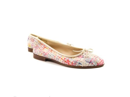 Chanel Ballerina Flats Pink White Size 36 Online Sale