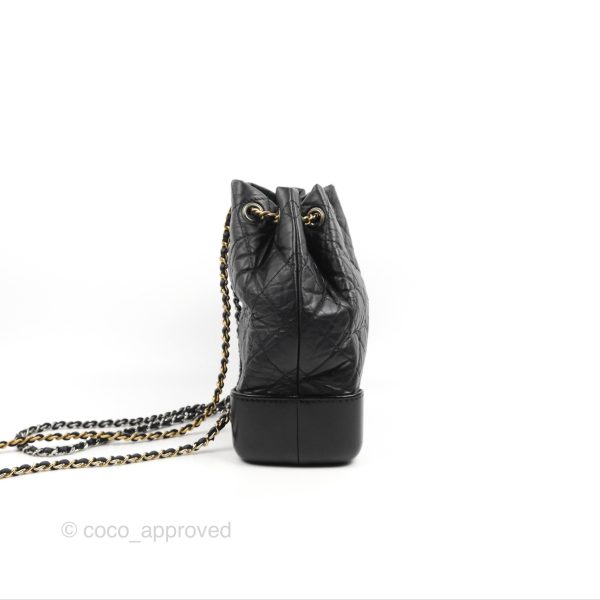 Chanel Small Gabrielle Backpack Black Aged Calfskin on Sale