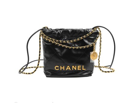 Chanel 22 Mini Bag Black Crumpled Calfskin Supply