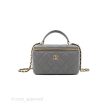 Chanel Vanity Rectangular Top Handle Dark Grey Lambskin Gold Hardware For Cheap