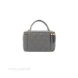 Chanel Vanity Rectangular Top Handle Dark Grey Lambskin Gold Hardware For Cheap