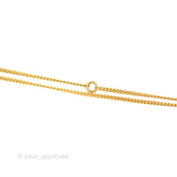 Chanel CC Necklace Gold Tone 12P For Sale