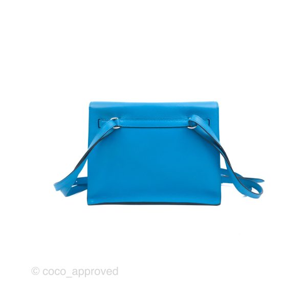 Hermès Kelly Danse II Bag Verso Veau Evercolor Bleu Frida  Rose Mexico Palladium Hardware Supply