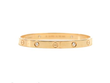 Cartier Love Bracelet 4 Diamond Rose Gold Sale