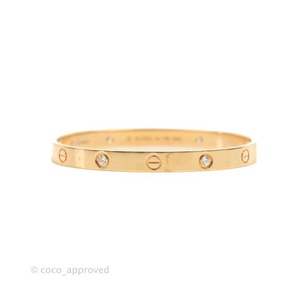 Cartier Love Bracelet 4 Diamond Rose Gold Sale