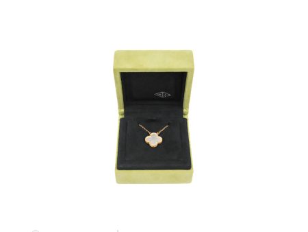 Van Cleef & Arpels Vintage Alhambra Pendant White Mother-of-pearl Yellow Gold For Discount