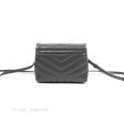 Saint Laurent Loulou Toy Quilted Leather Shoulder Bag Dark Grey Supply