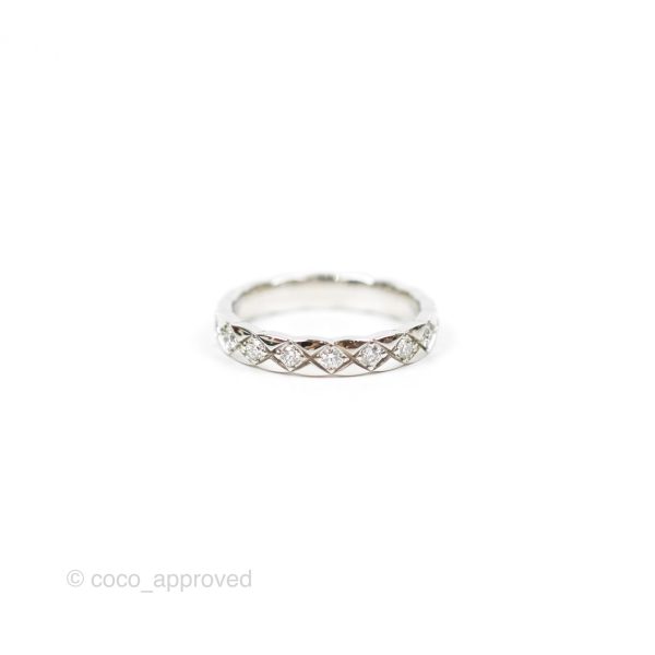 Chanel Coco Crush Ring Diamond White Gold Mini Version Size 48 Online Sale